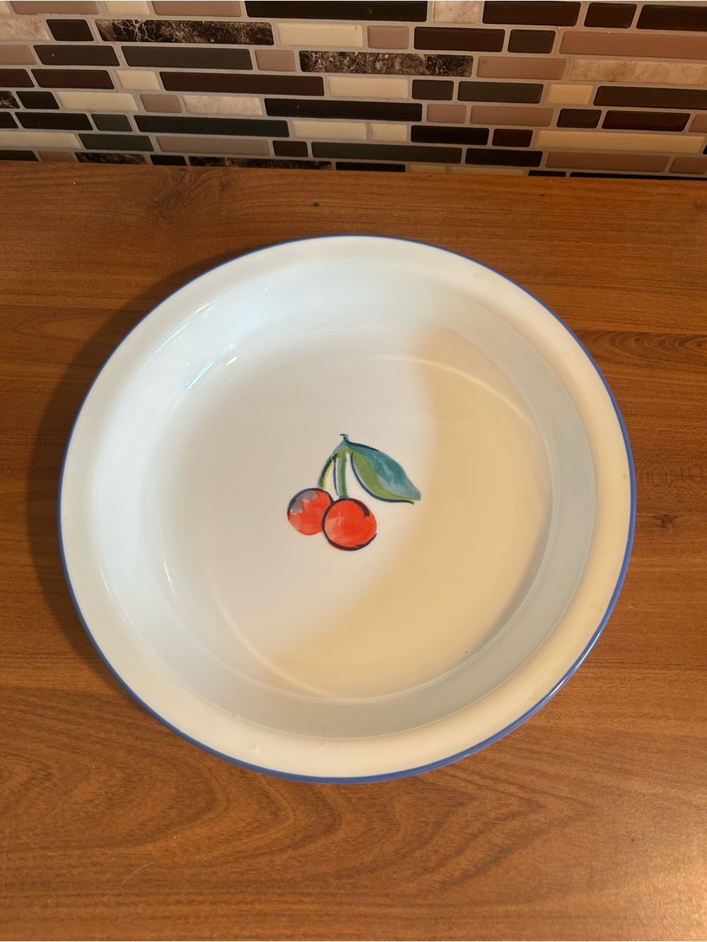 Vintage Corelle Fruit Basket 10.25” Pie Plate